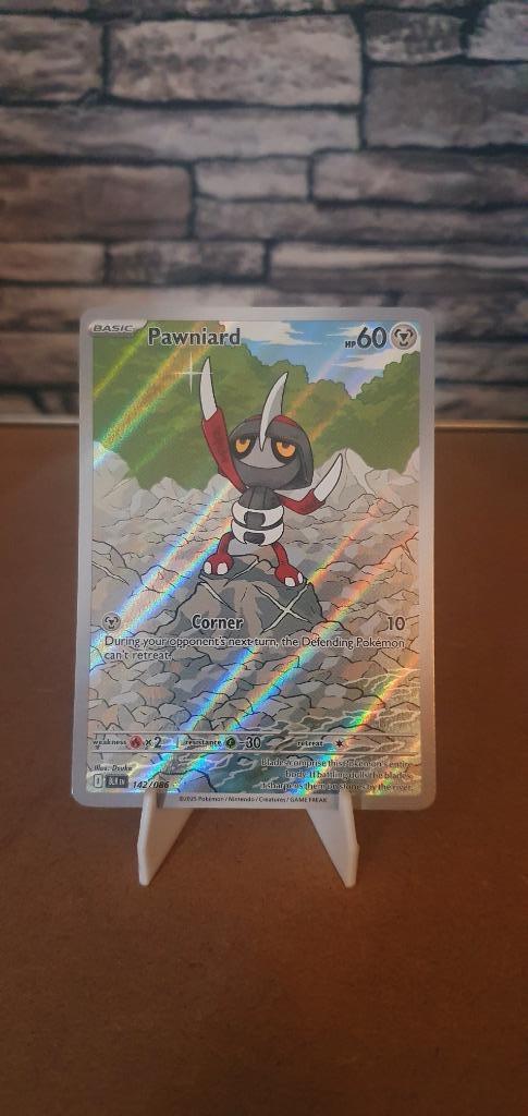 Pokémon Black Bolt Pawniard Illustration Rare #142/#086, Hobby en Vrije tijd, Verzamelkaartspellen | Pokémon, Nieuw, Losse kaart