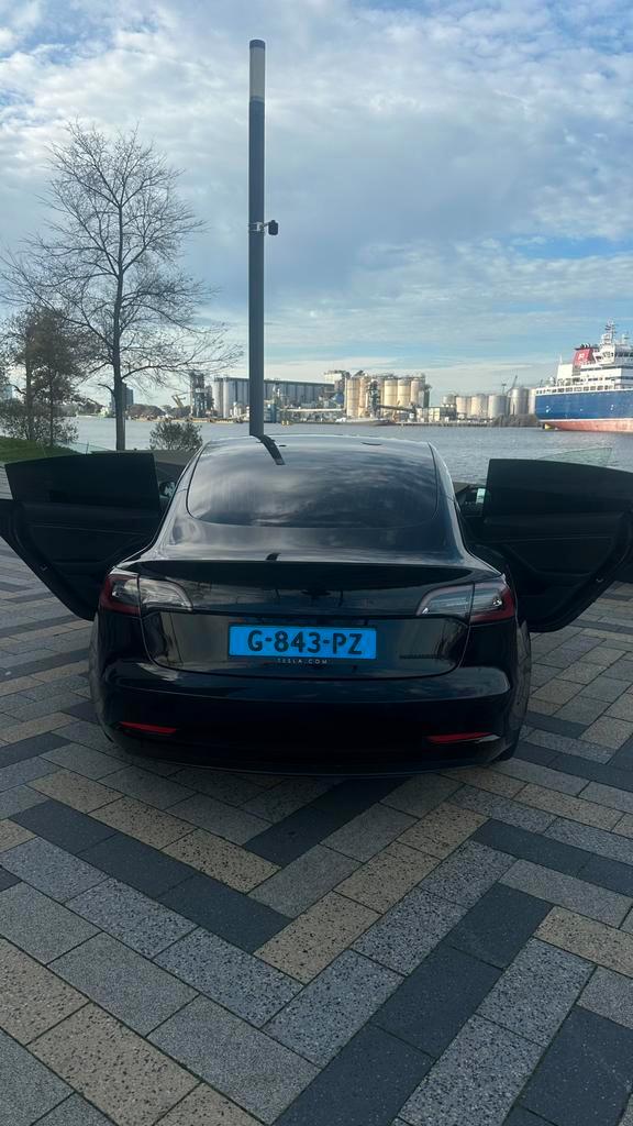 Tesla Model 3 2019 long range dual motor, Auto's, Tesla, Model 3, Elektrisch, Sedan, Automaat, Origineel Nederlands, Zwart, Vierwielaandrijving