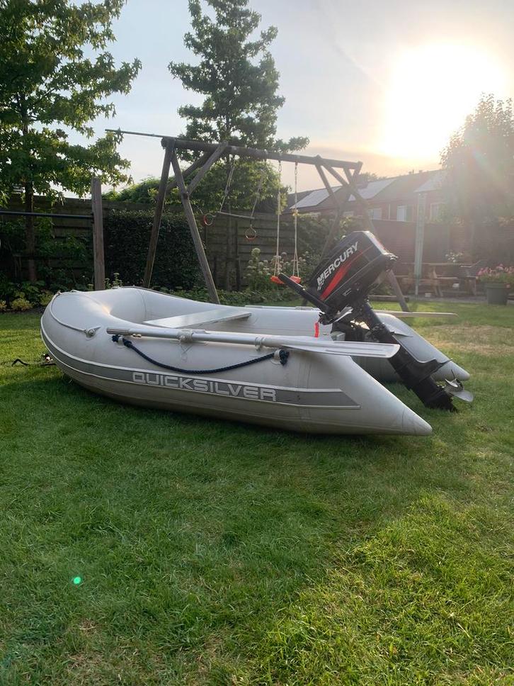 Quicksilver rubberboot, mercury 5pk, Watersport en Boten, Suppen, Gebruikt, Ophalen