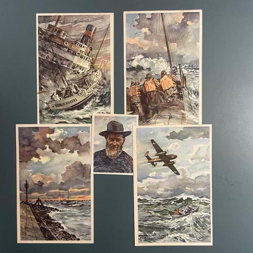 De reddingboot komt! (vijf losse plaatjes), Boeken, Prentenboeken en Plaatjesalbums, Zo goed als nieuw, Plaatjesalbum, Ophalen of Verzenden