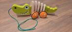 Houten krokodil van Hape, bijna nieuwstaat, wiebelt onderweg, Ophalen of Verzenden, Zo goed als nieuw, Duw- of Trekspeelgoed