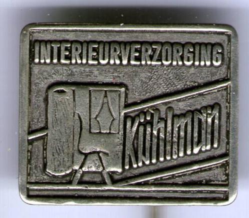 Kühlman interieurverzorging zilverkl speldje ( V_238 ), Verzamelen, Speldjes, Pins en Buttons, Zo goed als nieuw, Speldje of Pin