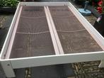 Auping Auronde wit 1.40x2.00x35 cm + 2 elektr. Lattenbodems, Ophalen, Wit, 140 cm, Twijfelaar