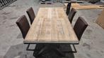 Steenschot tafel met 4 stoelen, Huis en Inrichting, Tafels | Eettafels, Ophalen, 200 cm of meer, 50 tot 100 cm, Vier personen