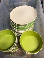 Bamboe borden en soepkommen ca 70 stuks, Ophalen, Overige materialen, Gebruikt, Bord(en)