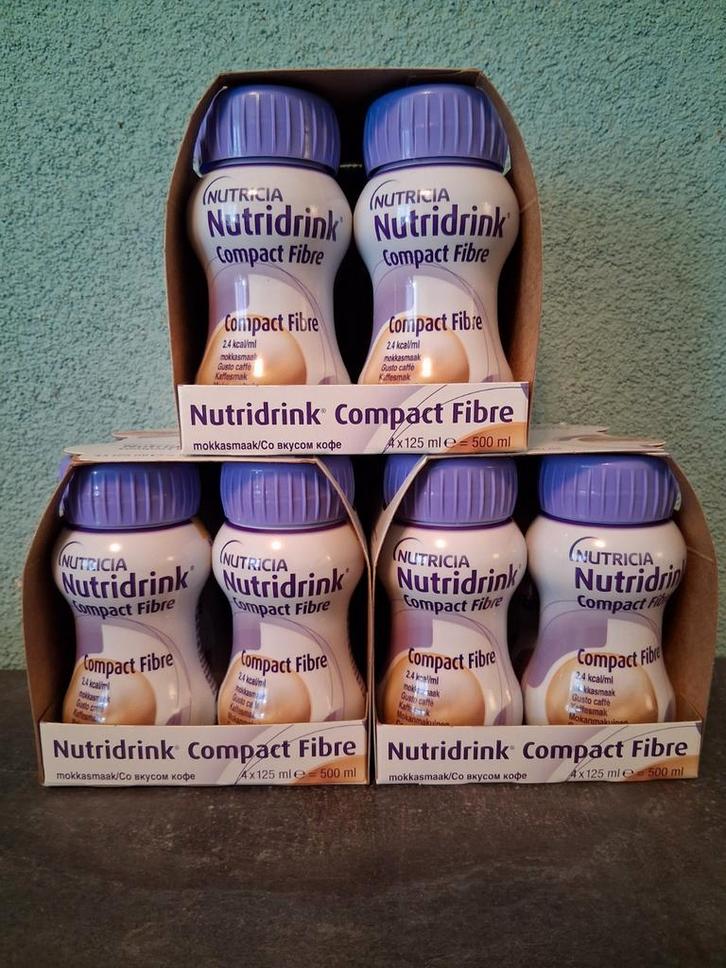 Nutridrink compact fiber flesjes mokka smaak, Diversen, Levensmiddelen, Ophalen of Verzenden