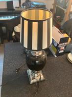 Tafellamp zwart zilver met kap 60watt, Huis en Inrichting, Lampen | Tafellampen, Ophalen of Verzenden, Zo goed als nieuw, Minder dan 50 cm