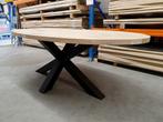 eettafel | eiken tafelblad | tafel ovaal | eettafel ovaal, Ophalen, 100 tot 150 cm, Eikenhout, Nieuw