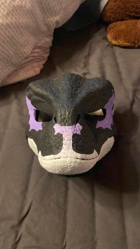 Jurrasic park dino mask/masker, Kinderen en Baby's, Speelgoed | Actiefiguren, Gebruikt, Ophalen of Verzenden