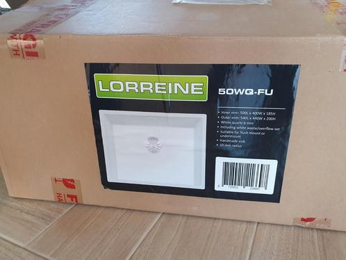 Lorreine 50WQ-FU spoelbak wit + gouden én witte plug, Huis en Inrichting, Keuken | Keukenelementen, Nieuw, Minder dan 100 cm, 50 tot 100 cm