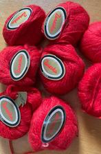 8 bollen Rood Zareska garen, Ophalen, Zo goed als nieuw, Breien of Haken, Wol of Garen