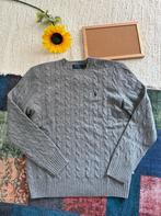 Ralph Lauren Kabeltrui Maat M wol/cashmere, Kleding | Heren, Ophalen of Verzenden, Zo goed als nieuw, Maat 48/50 (M), Grijs