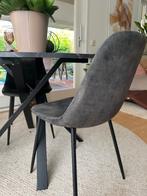 Eetkamer stoelen, Huis en Inrichting, Stoelen, Ophalen, Zo goed als nieuw, Blauw, Twee