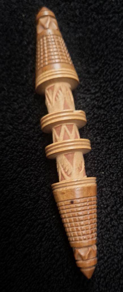 Antieke houten NAALDENKOKER, volkskunst, mooi snijwerk, Hobby en Vrije tijd, Naaien en Fournituren, Gebruikt, Overige typen, Ophalen of Verzenden