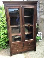 Koloniale buffetkast/vitrinekast, Huis en Inrichting, Kasten | Vitrinekasten, Ophalen, Gebruikt, 100 tot 150 cm, Koloniaal