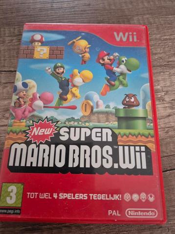 New super mario bros wii Compleet met doosje en boekje  beschikbaar voor biedingen