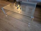 Moderne Acryl Glazen Salontafel, Ophalen, Vierkant, Zo goed als nieuw, Glas