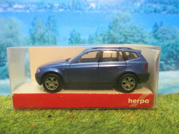 BMW X3 E83 - Herpa metallic-blauw, Hobby en Vrije tijd, Modelauto's | 1:87, Nieuw, Auto, Herpa, Ophalen of Verzenden