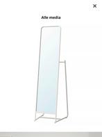 Staande spiegel, Standing mirror, wit 48x160 cm, Huis en Inrichting, Woonaccessoires | Spiegels, Ophalen, Minder dan 50 cm, Gebruikt