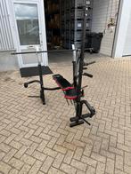 Halterbank Power XL met gewichten, Sport en Fitness, Ophalen, Gebruikt, Krachtstation, Armen