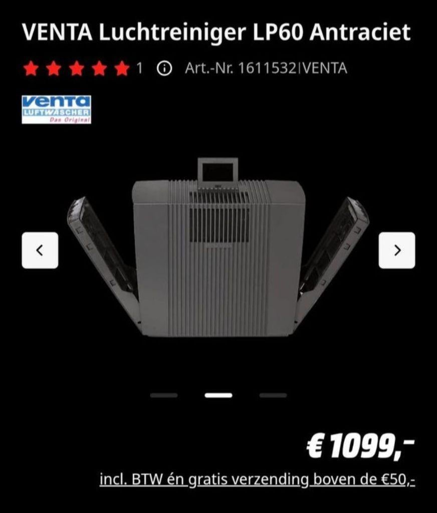 VENTA LP60, Witgoed en Apparatuur, Luchtbehandelingsapparatuur, Ophalen, Zo goed als nieuw, Luchtontvochter