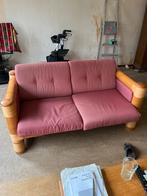 2 Vintage bamboe banken - 2 persoons, Huis en Inrichting, Banken | Bankstellen, Gebruikt, 150 tot 200 cm, Tweepersoons, 75 tot 100 cm