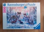 Ravensburger puzzel 1000 stukjes wolven in de winter, Ophalen of Verzenden, 500 t/m 1500 stukjes, Zo goed als nieuw, Legpuzzel