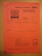 DAF FF 1400 DD Technische Specificatie 1976 - 4x2 Brandweer, Ophalen, Zo goed als nieuw, Overige merken, DAF