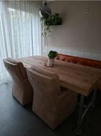 Steiger houten Eettafel, Gebruikt, 100 tot 150 cm, Ophalen of Verzenden, Metaal