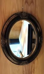 Antieke ovale wandspiegel met ornamenten en  facetglas, Antiek en Kunst, Ophalen of Verzenden, Ovaal, Minder dan 50 cm, Minder dan 100 cm
