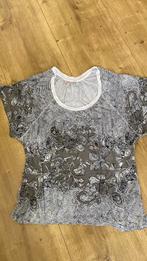 Didi grijs wit shirt maat 50, Kleding | Dames, Grote Maten, Shirt of Top, Ophalen of Verzenden, Didi, Wit
