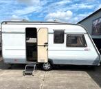 Caravan Euroland 430 met mover en fietsendrager, Caravans en Kamperen, Overige merken, Koelkast, Treinzit, Dwarsbed