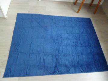 Corduroy/rib lap stof. Blauw. Br. 152 cm. X L. 193 cm. beschikbaar voor biedingen