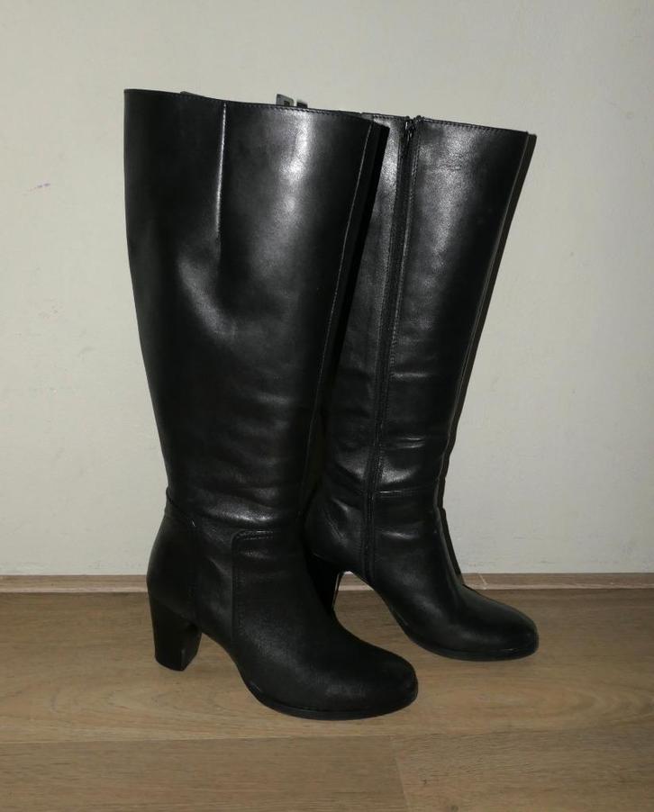 Laarzen leer zwart Antara brede kuit schacht | 37 44 Jilsen, Kleding | Dames, Schoenen, Zo goed als nieuw, Hoge laarzen, Zwart