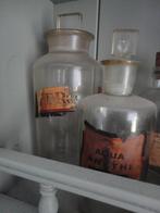 antiek APOTHEKERSFLESJE met GLAZEN STOPJE, no. 1, Ophalen of Verzenden