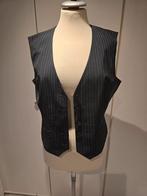 GILET, zwart,wit,beige streepje, 4 knoopjes, Ophalen, Zo goed als nieuw