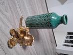 Vaas met gouden bloem, Huis en Inrichting, Woonaccessoires | Vazen, Ophalen, Overige kleuren, Aardewerk of Porselein, Zo goed als nieuw