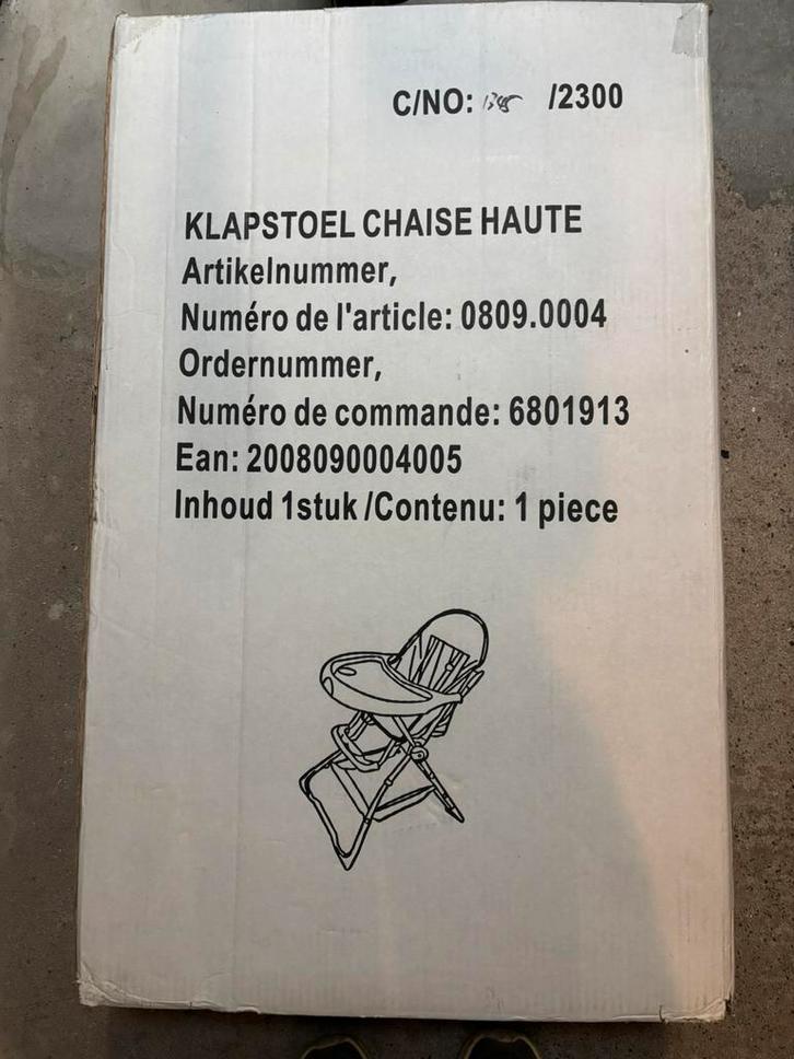 Klapstoel baby, Kinderen en Baby's, Kinderstoelen, Nieuw, Overige typen, Afneembaar eetblad, Ophalen