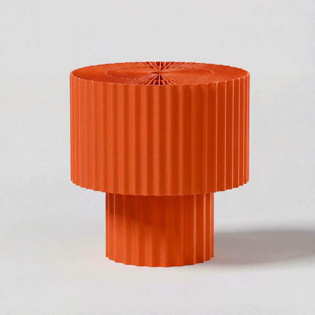 Ribbed Orange Lamp., Huis en Inrichting, Lampen | Tafellampen, Verzenden, Nieuw, Minder dan 50 cm