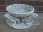 Betonnen vogelschaal kikkers voerschaal beton tuinbeeld, Ophalen of Verzenden, Nieuw
