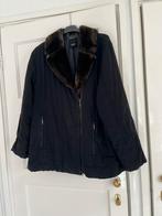 Vintage zwart winterjack met bontkraag maat 42 merk Rösner, Zwart, Maat 42/44 (L), Ophalen of Verzenden, Rosner