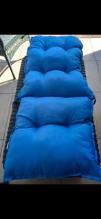 Tuinkussens blauw 2x - Zo Goed Als Nieuw, Ophalen, Zo goed als nieuw, Blauw, Rechthoekig
