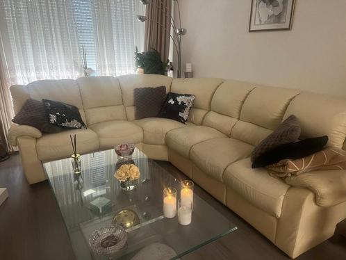 Hoekbank, Huis en Inrichting, Banken | Complete zithoeken, Leer, Ophalen of Verzenden