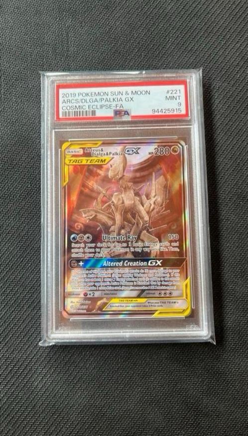 Arceus Dialga Palkia  - Pokemon, Hobby en Vrije tijd, Verzamelkaartspellen | Pokémon, Zo goed als nieuw, Losse kaart, Ophalen of Verzenden