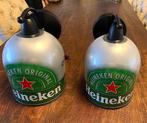 Te koop mancave cafe 2 zwarte Heineken wandlampen . Compleet, Ophalen of Verzenden, Zo goed als nieuw, Overige typen, Heineken