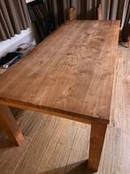 Massieve Teakhouten tafel, bruin, Huis en Inrichting, Tafels | Eettafels, Ophalen, Gebruikt, Teakhout, 200 cm of meer