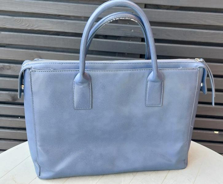 Blauwe Handtas - Zo Goed Als Nieuw, Sieraden, Tassen en Uiterlijk, Tassen | Damestassen, Zo goed als nieuw, Handtas, Blauw, Ophalen