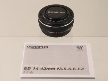 Olympus oa 14-42mm EZ zwart pancake lens MFT beschikbaar voor biedingen