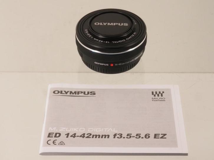Olympus oa 14-42mm EZ zwart pancake lens MFT, Audio, Tv en Foto, Fotografie | Lenzen en Objectieven, Gebruikt, Standaardlens, Zoom