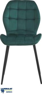 Manny Eetkamerstoel Groen Fluweel Velvet Industrieel €59,99, Overige kleuren, Manny Eetkamerstoel Groen Fluweel Velvet Industrieel